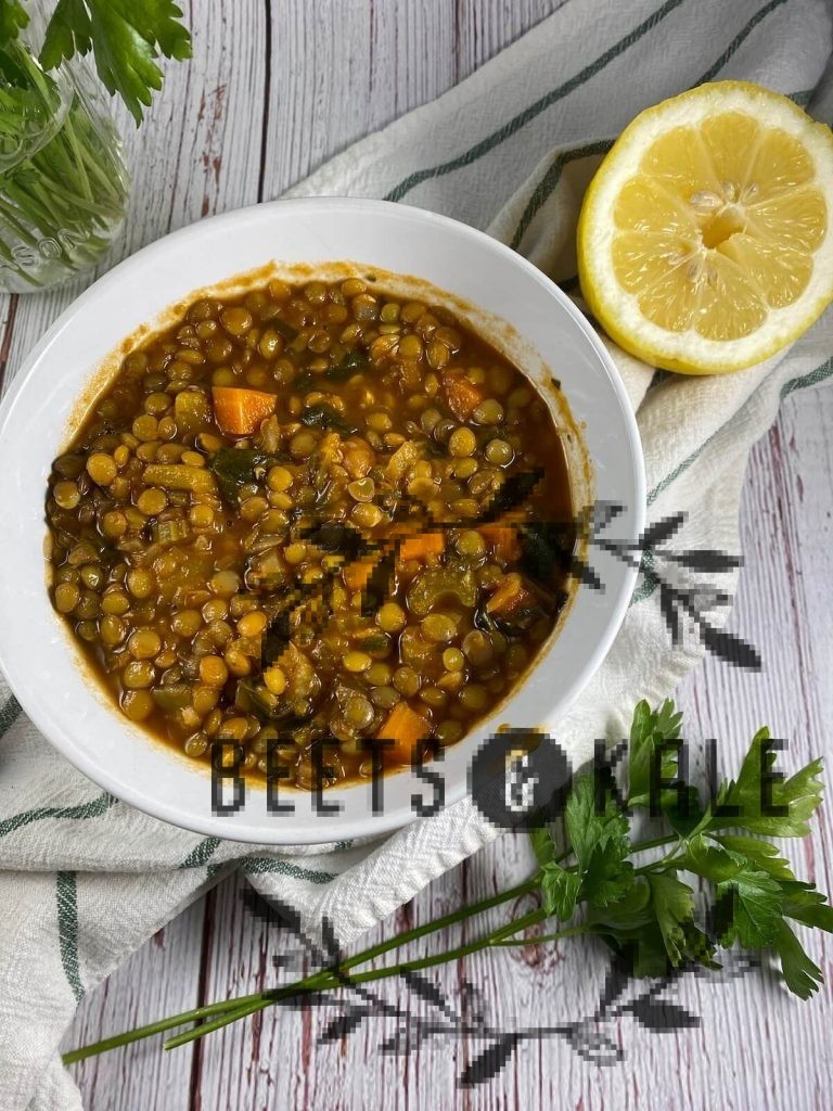 Vegan lentil and butternut squash soup