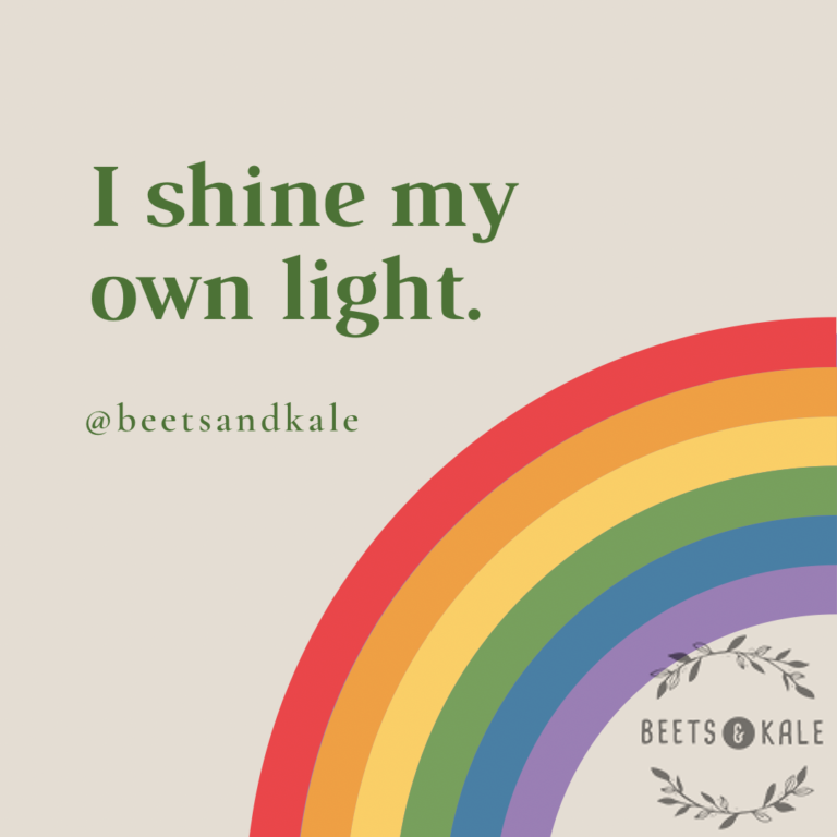 I shine my own light.